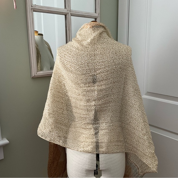 NICOLE MARCIANO, AMBER AND CREAM SCARF, VINTAGE - Picture 4 of 9